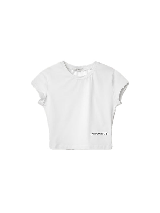 T-shirt Mezza Manica In Bielastico - Bianco
