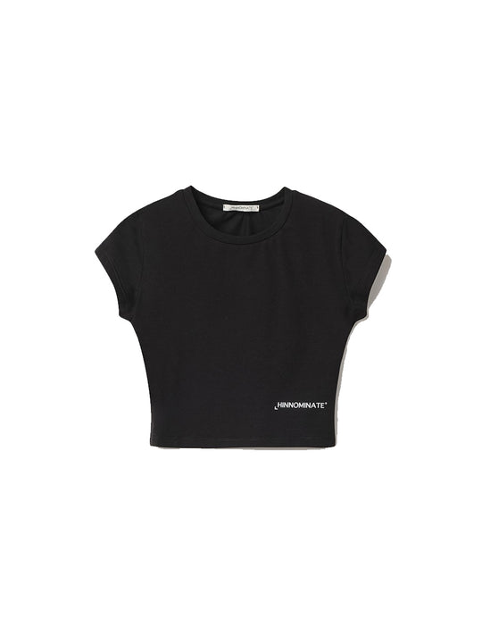 T-shirt Mezza Manica In Bielastico - Nero