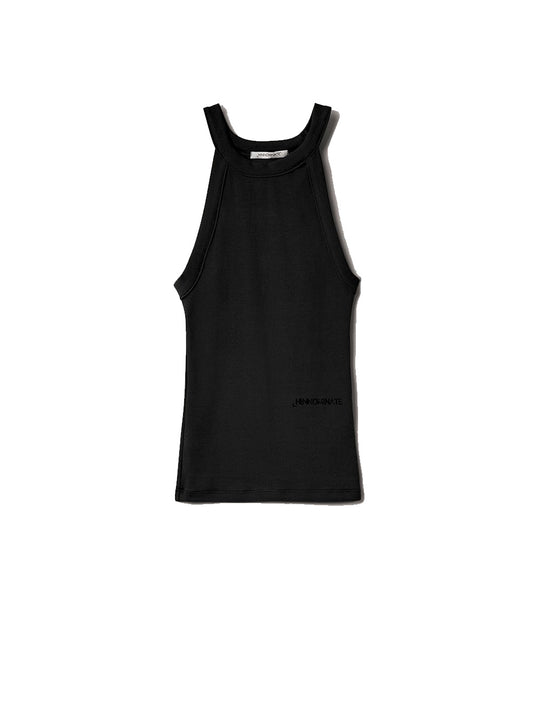 Top In Costina Scollo All'americana - Nero