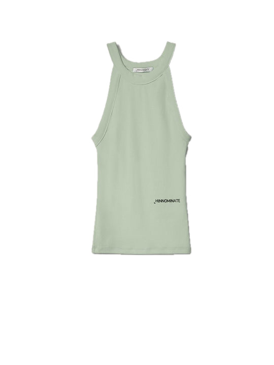 Top In Costina Scollo All'americana - Verde Aloe