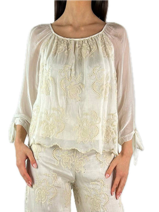 Camicia Shiffer Misto Seta - Popcorn