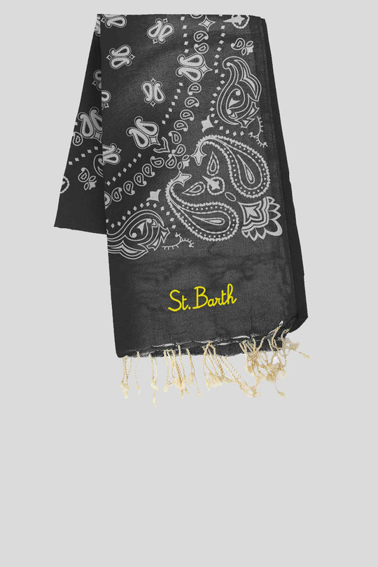 Foutas J N Jacquard Beach Towel Whit Fringes