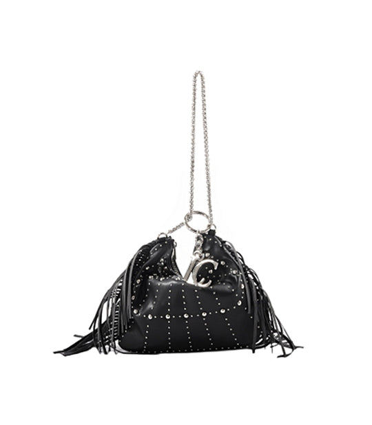 Night Edition Purse W/Studs Ecopelle - Black