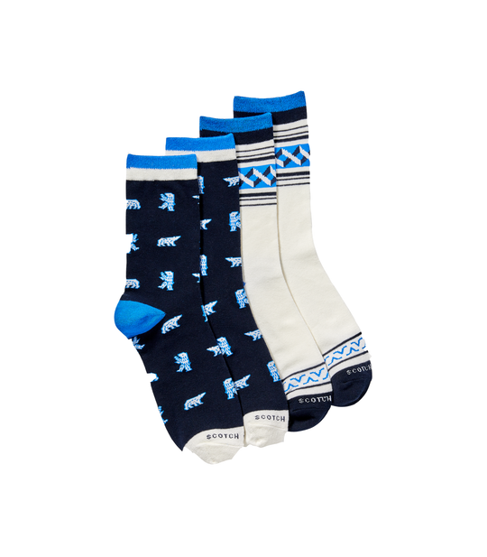 Cotton Blend Socks In Seasonal Patterns