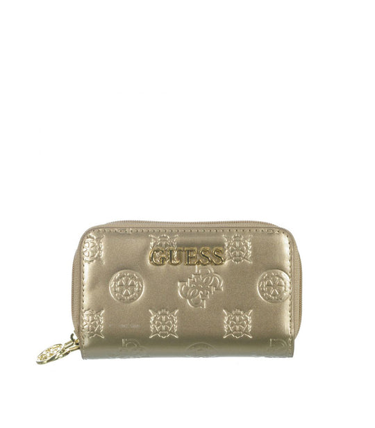 Happy Peony Double Zip Mn Wall - Gold