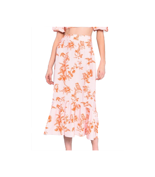 Ladies Skirt - Pink Orange