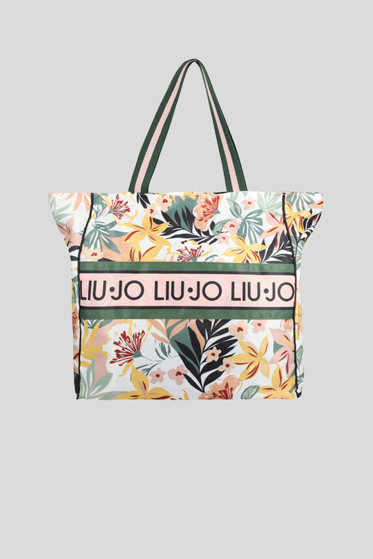 Borsa Nylon Stampata St. Tropical - Green