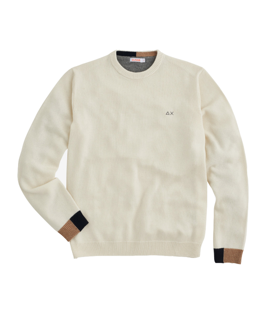 Round Solid Color Rib - Bianco Panna