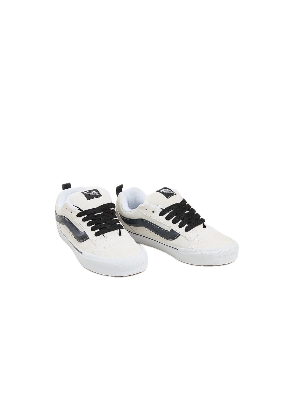 Knu Skool - Suede White Black — 2