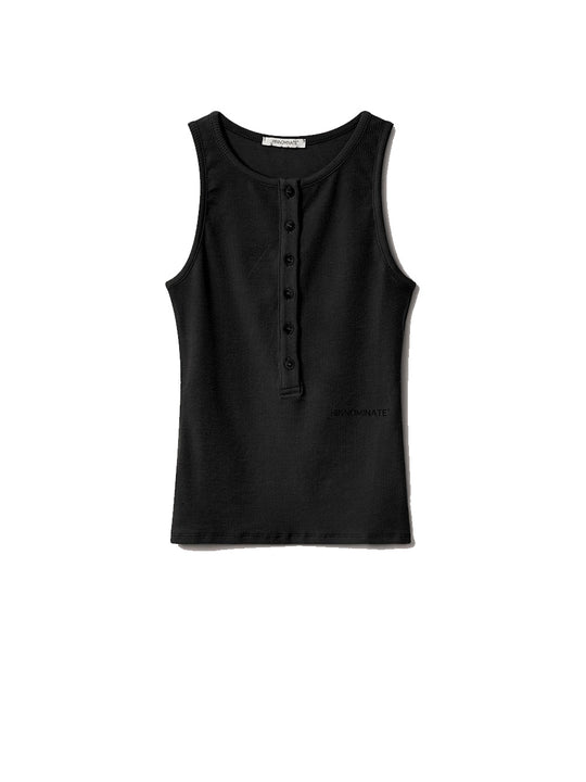 Canotta In Costina Serafino - Nero