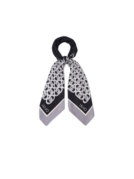 Ecs Foulard Logo Rete 90x90 - Nero