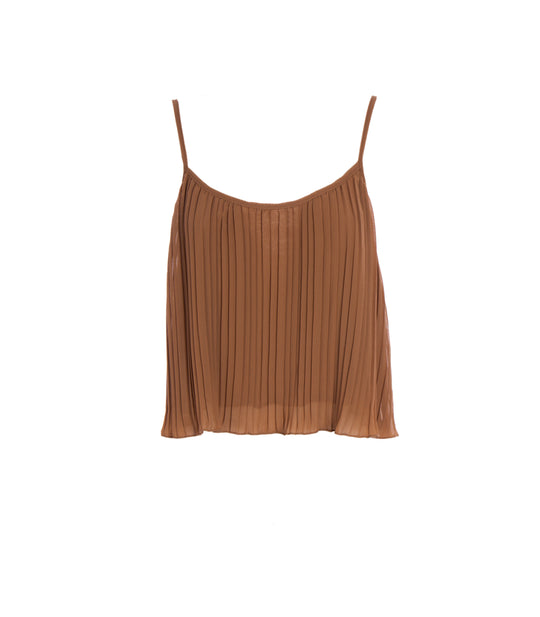 Top Plissè - Tortora