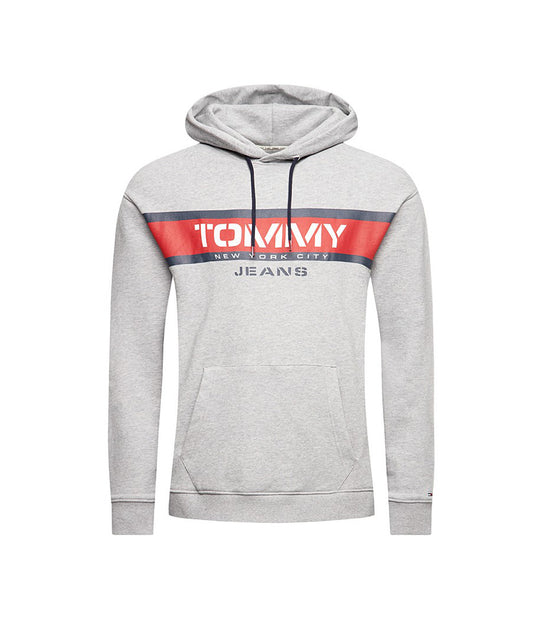 Tjm Panel Logo Hoodie - Lt Grey Htr