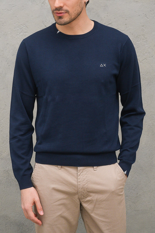 Round Neck Solid - Navy Blue