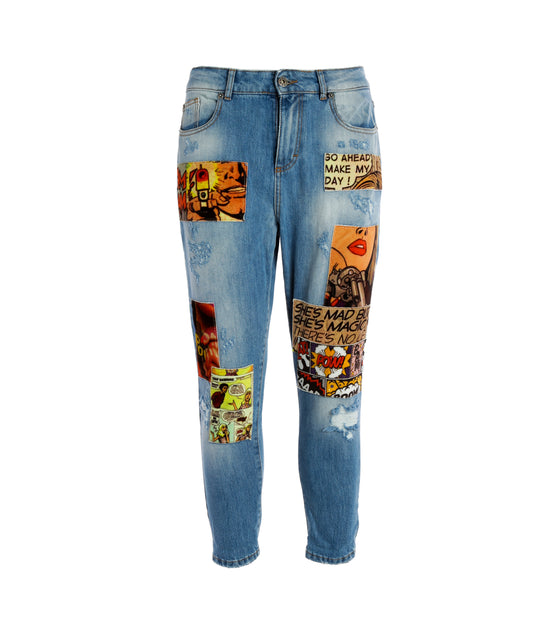 Jeans Patch - Colore Unico