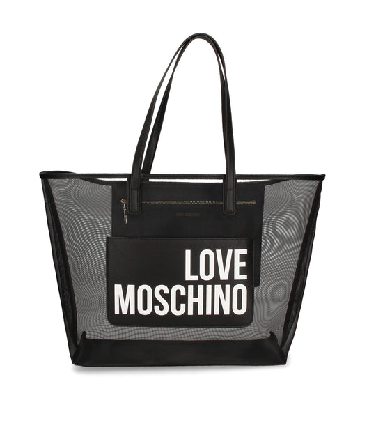 Borsa Fabric + Pu - Nero