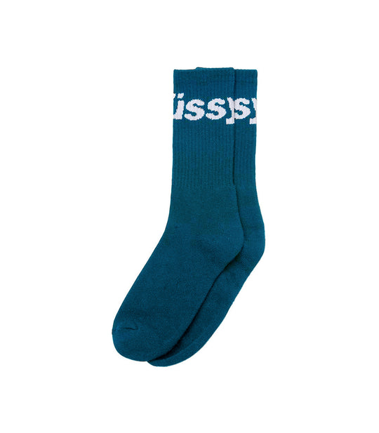 Jacquard Logo Socks - Blue