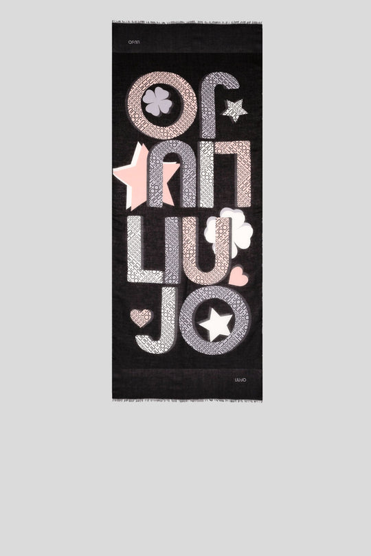 Stola 70x180 Macrologo - Nero