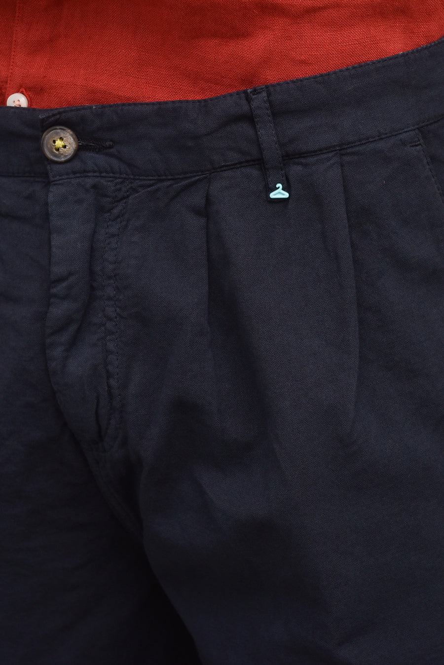 Linen Bermuda Shorts - Blue — 2