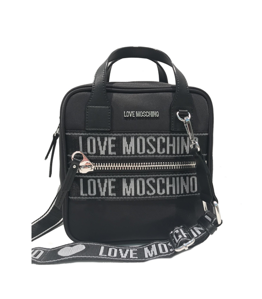 Borsa Nylon + Pu - Nero