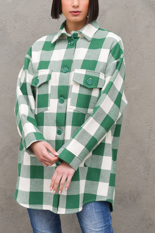 Sovracamicia Tasche - Quadro Verde