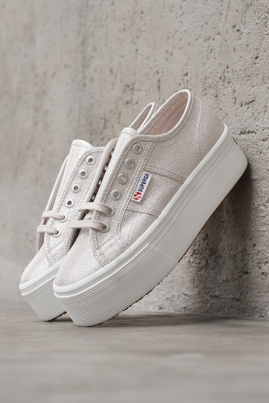 Lame Lady Shoes Wedge - Violet Lt Ash