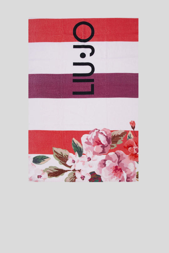 Telo Stampato Righe - Stampa Full Bloom Rosa