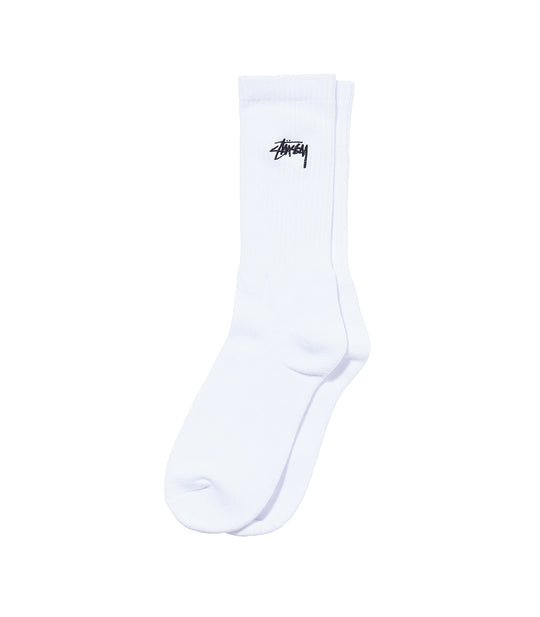 Small Stock Crew Socks - White