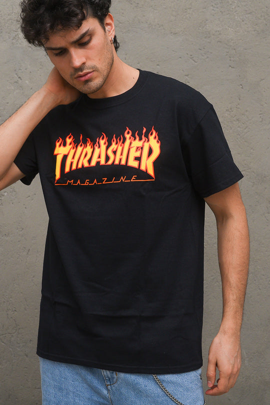 Thrasher Flame T-Shirt - Black