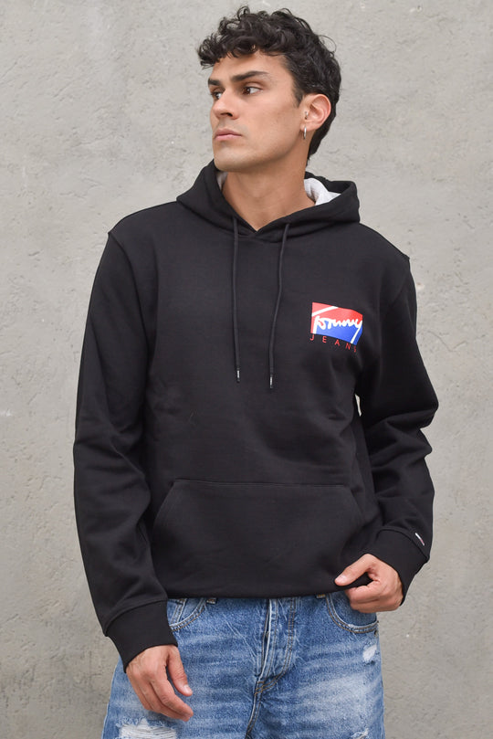 Tjm Essential Back Print Hoodie - Black