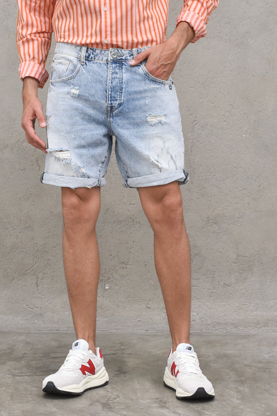 Bermuda Denim Bleach - Colore Unico