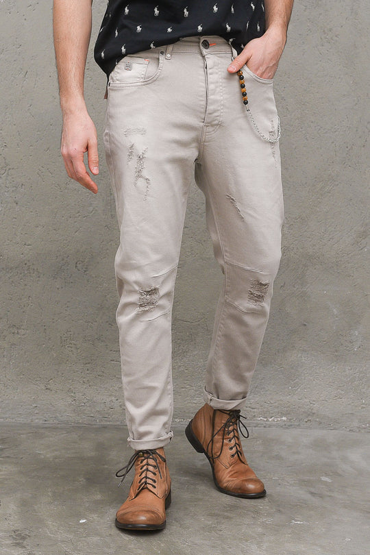 Bull Denim Destroy - Beige