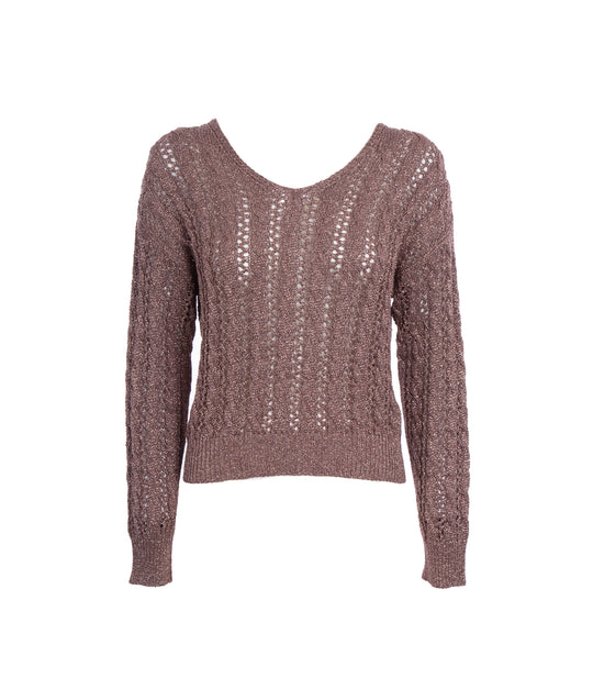 Scollo V Traforato - Cacao