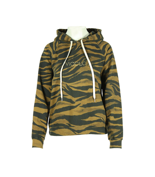 Felpa Con Cappuccio e Stampa