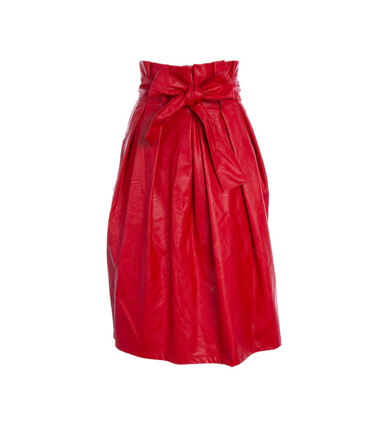 Gonna Vita Alta Donna - Rosso