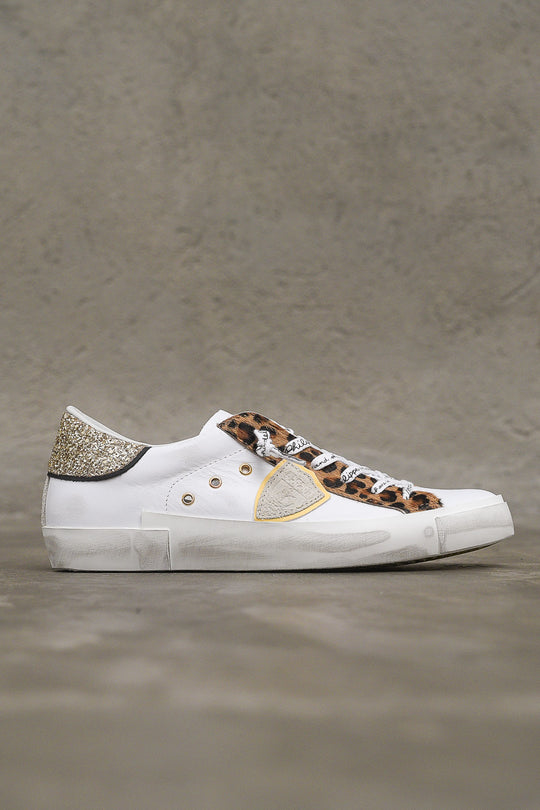 Prsx Low W Glitter Animalier - Blanc Beige