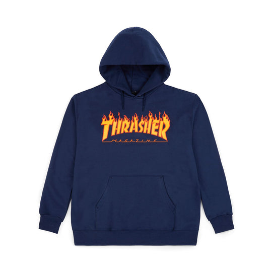 Thrasher Flame Hood - Navy