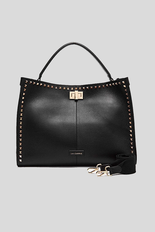 Studs Silvie Shopper Bag Bot Pelle Nero