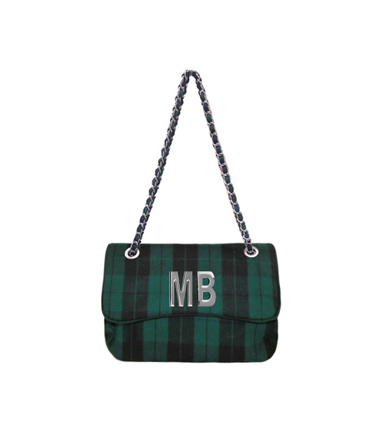 Tracolla Morbida Tartan Mb Metallo - Verde