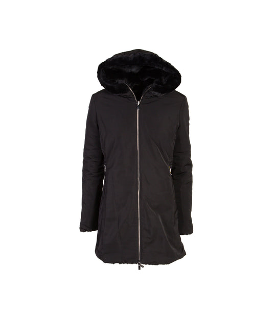 Claire Eco Reversible Hoody Coat - Black