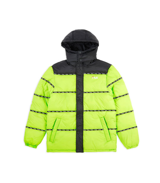 Men Tatsuji Puff Jacket - Acid Lime Black