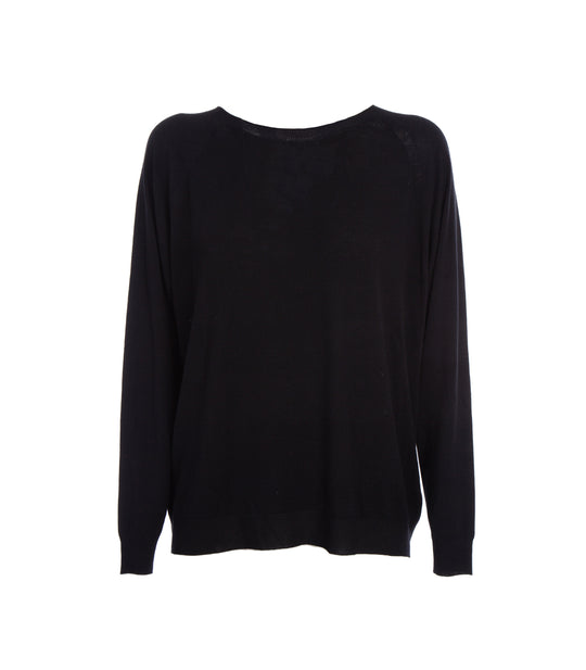 Girocollo Raglan - Nero