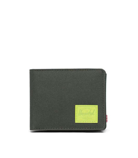 Roy + Coin Rfid - Dark Olive/Lime Green