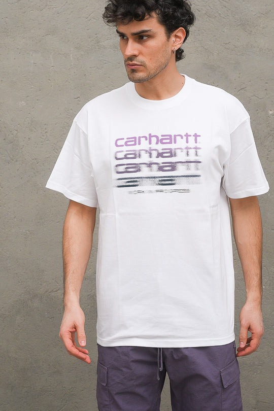 S/S Motion Script T-Shirt - White