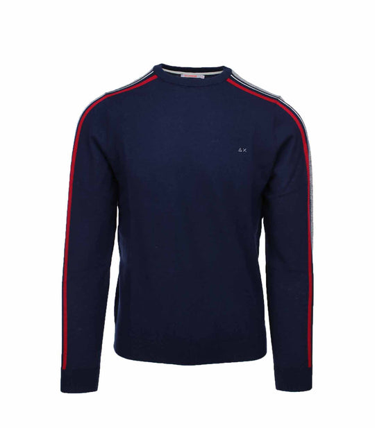 Round Stripes On Slv - Navy Blue