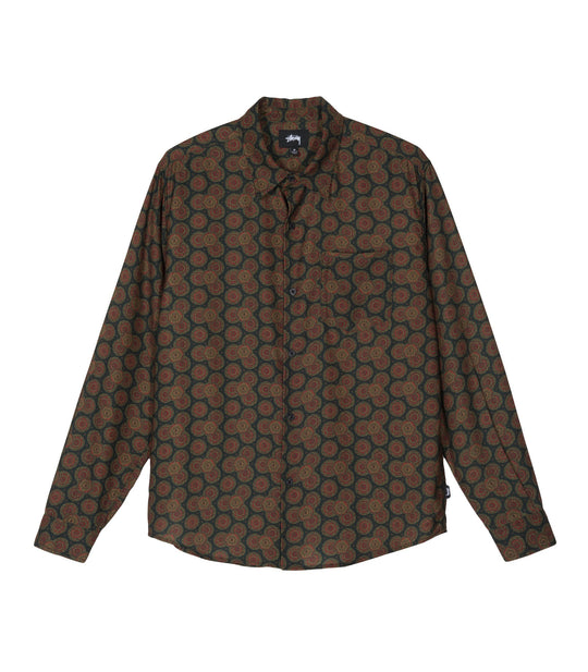 Circle Paisley Pattern Shirt - Green