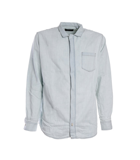 Pablo Denim Shirt With Zip - Bleach