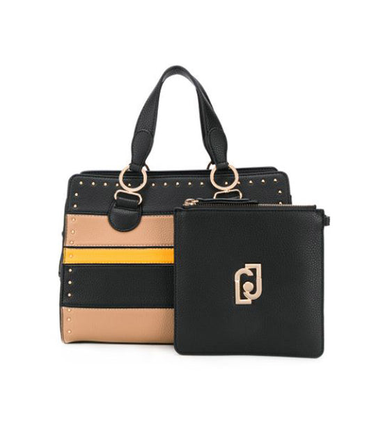 S Satchel - Nero/Mais/Nuez