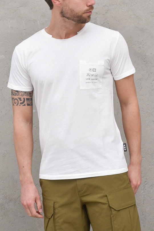 T-Shirt Taschino Stampa - Latte