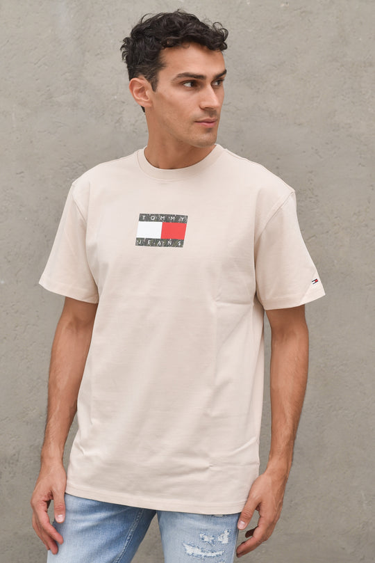 Tjm Camo Flag Script Tee - Abi Smooth Stone